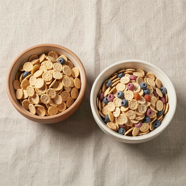 Rappresentazione visiva con ingredienti freschi relativi a Confronto tra Galbusera e Nattura: qualità e nutrienti. (Immagine generata con IA)