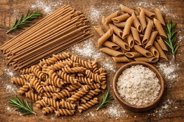Confronto tra Rummo e La Molisana con ingredienti freschi.